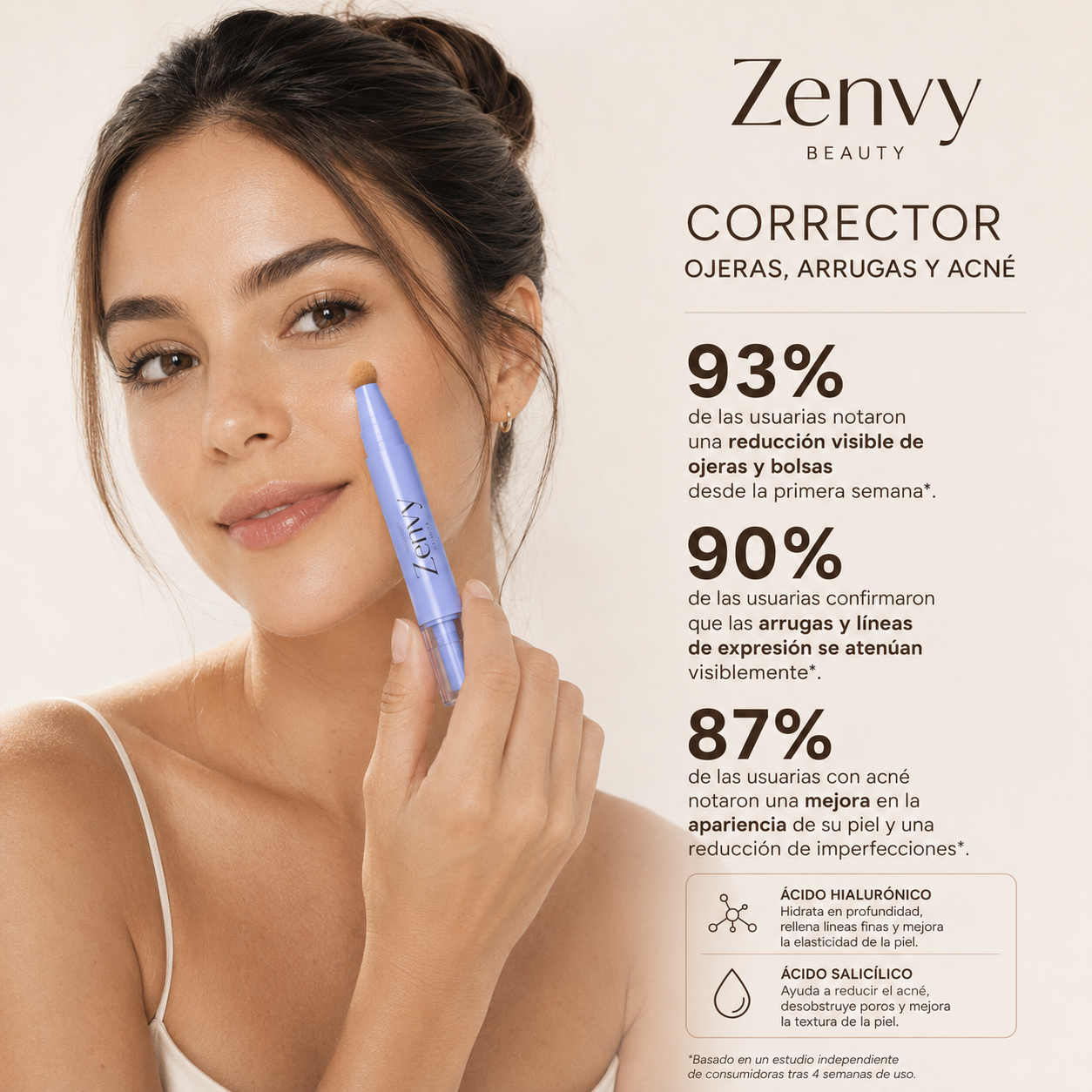 Airbrush Concealer - Corrector hidratante de larga duración.