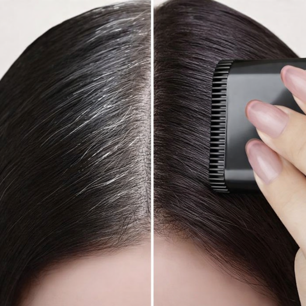 Peine Retocador de Canas 2 en 1 – Cobertura Instantánea