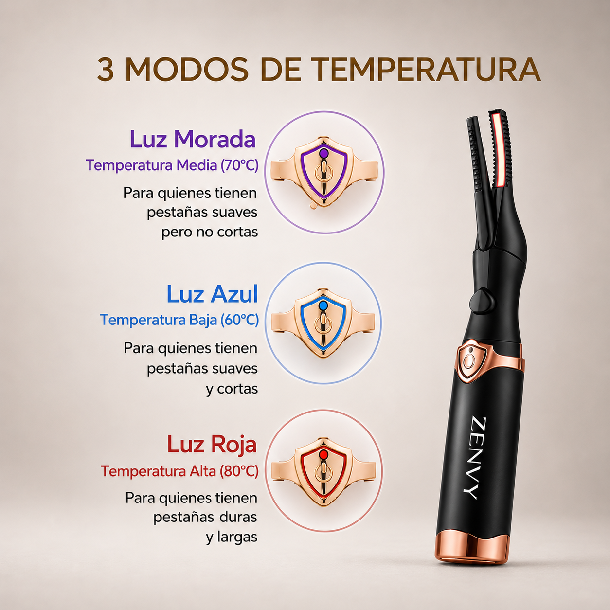 LuxeCurl - Rizador de Pestañas Electrico
