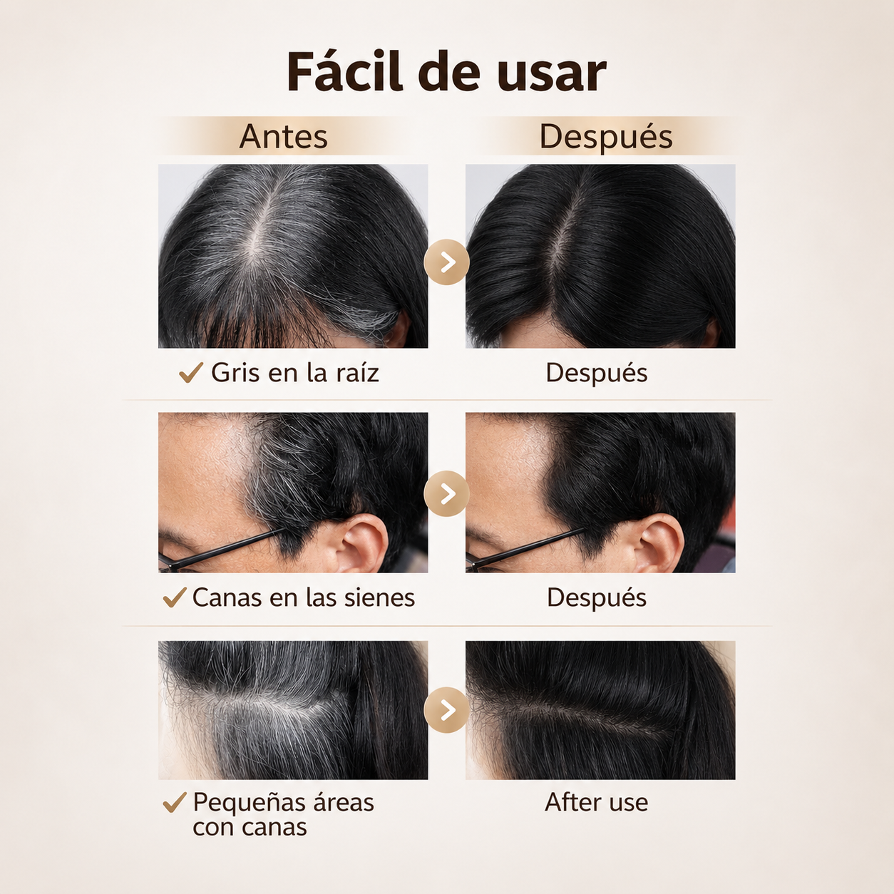 Peine Retocador de Canas 2 en 1 – Cobertura Instantánea