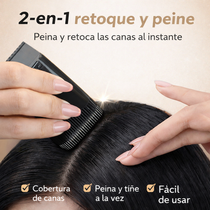 Peine Retocador de Canas 2 en 1 – Cobertura Instantánea