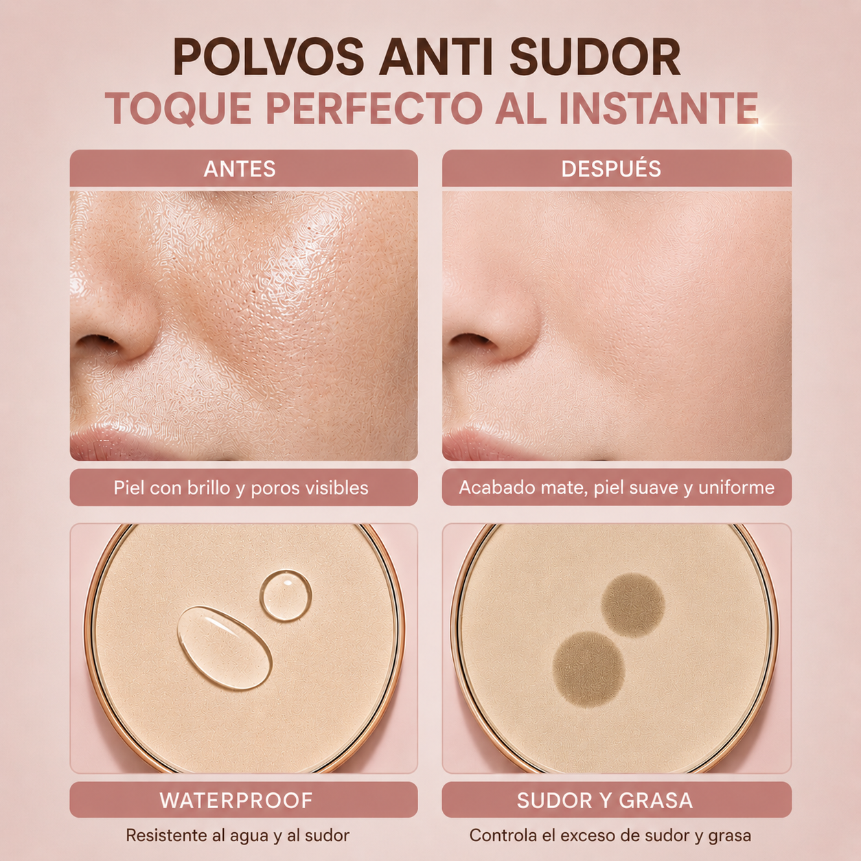 DRYSKIN Polvos faciales anti-sudor 24H