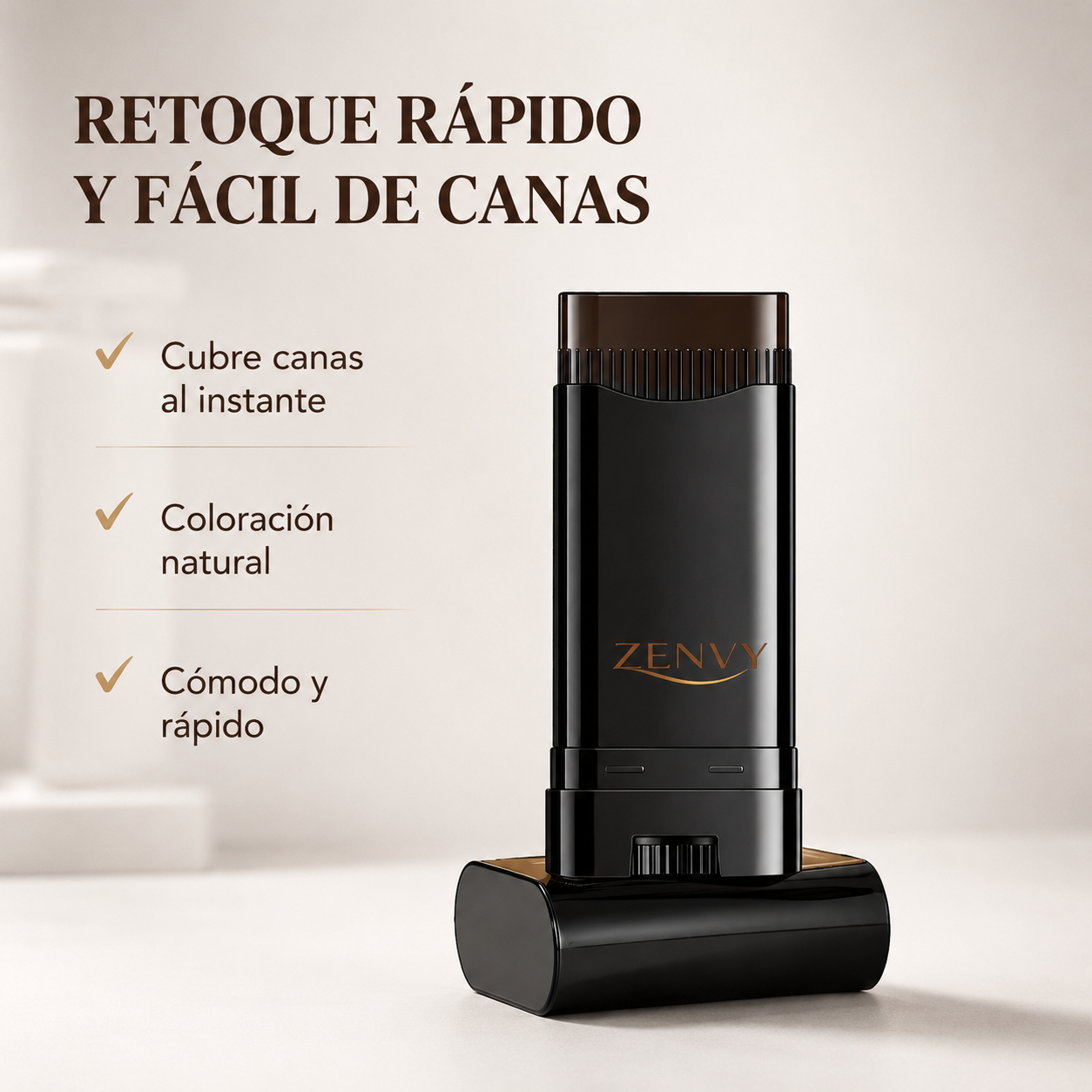 Peine Retocador de Canas 2 en 1 – Cobertura Instantánea