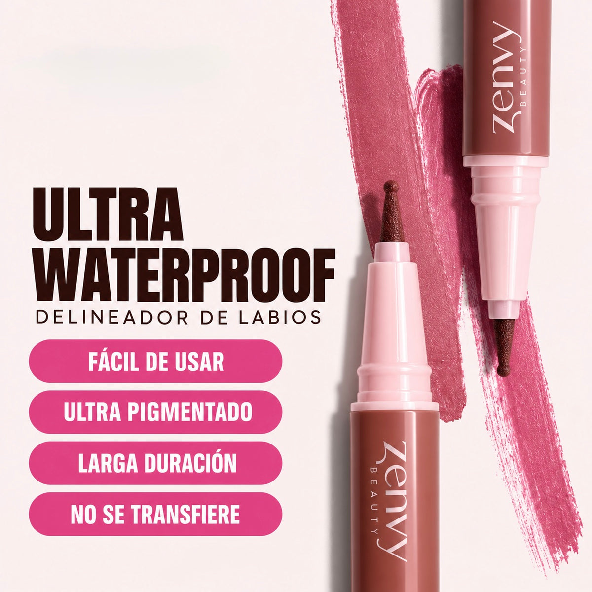 Silky Lip Liner – Perfilador 2 en 1 Efecto Volumen